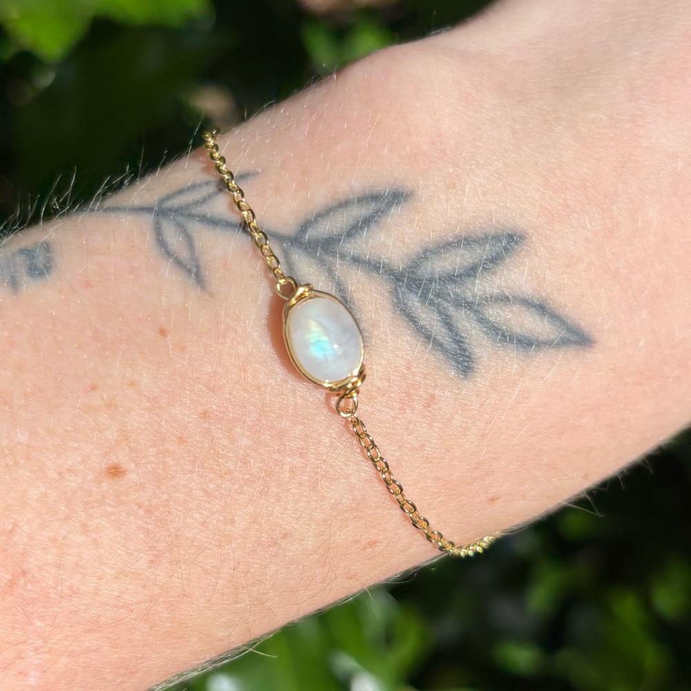 Moonstone built in bracelet